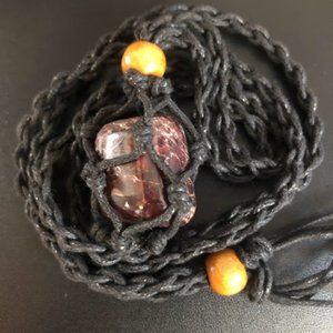 Garnet Crystal Necklace